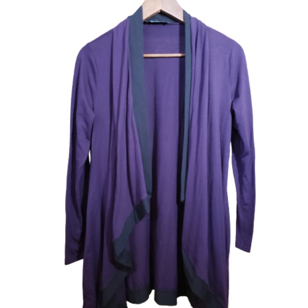 Robin Purple & Black Cardigan SZ L